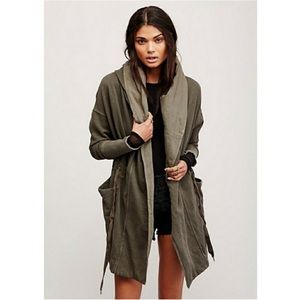 Olive green free people cardigan